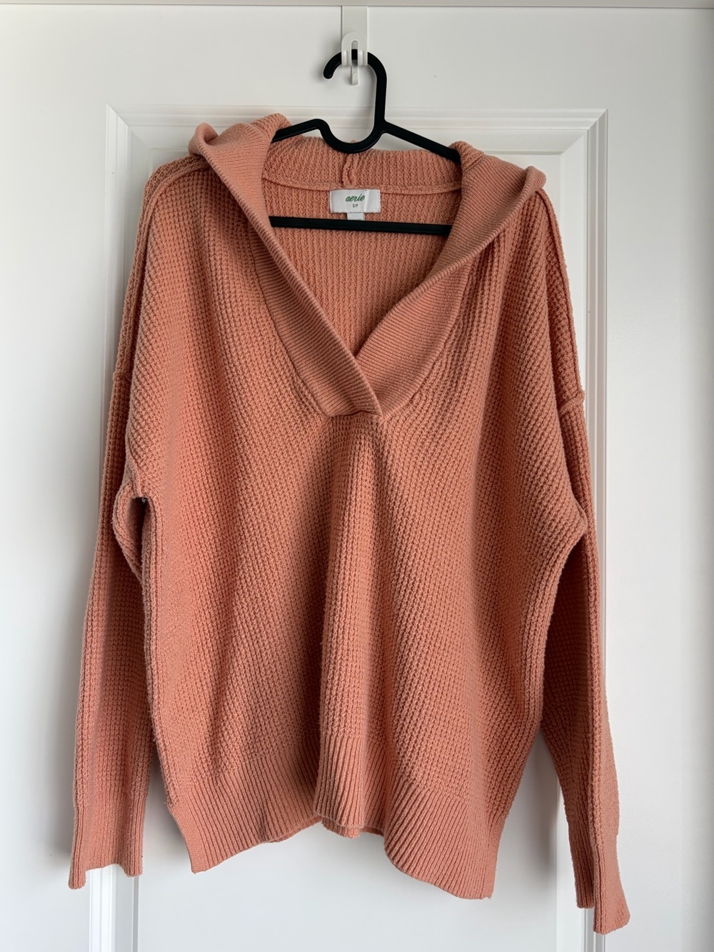Aerie CozyUp Waffle Knit Hoodie Small